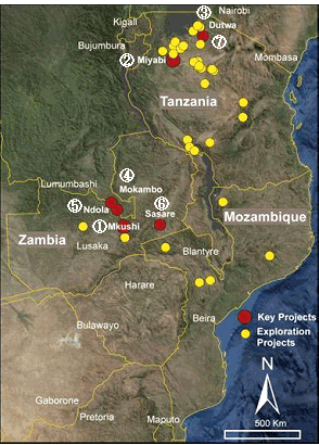 図2. African Eagle Resources社の鉱区図